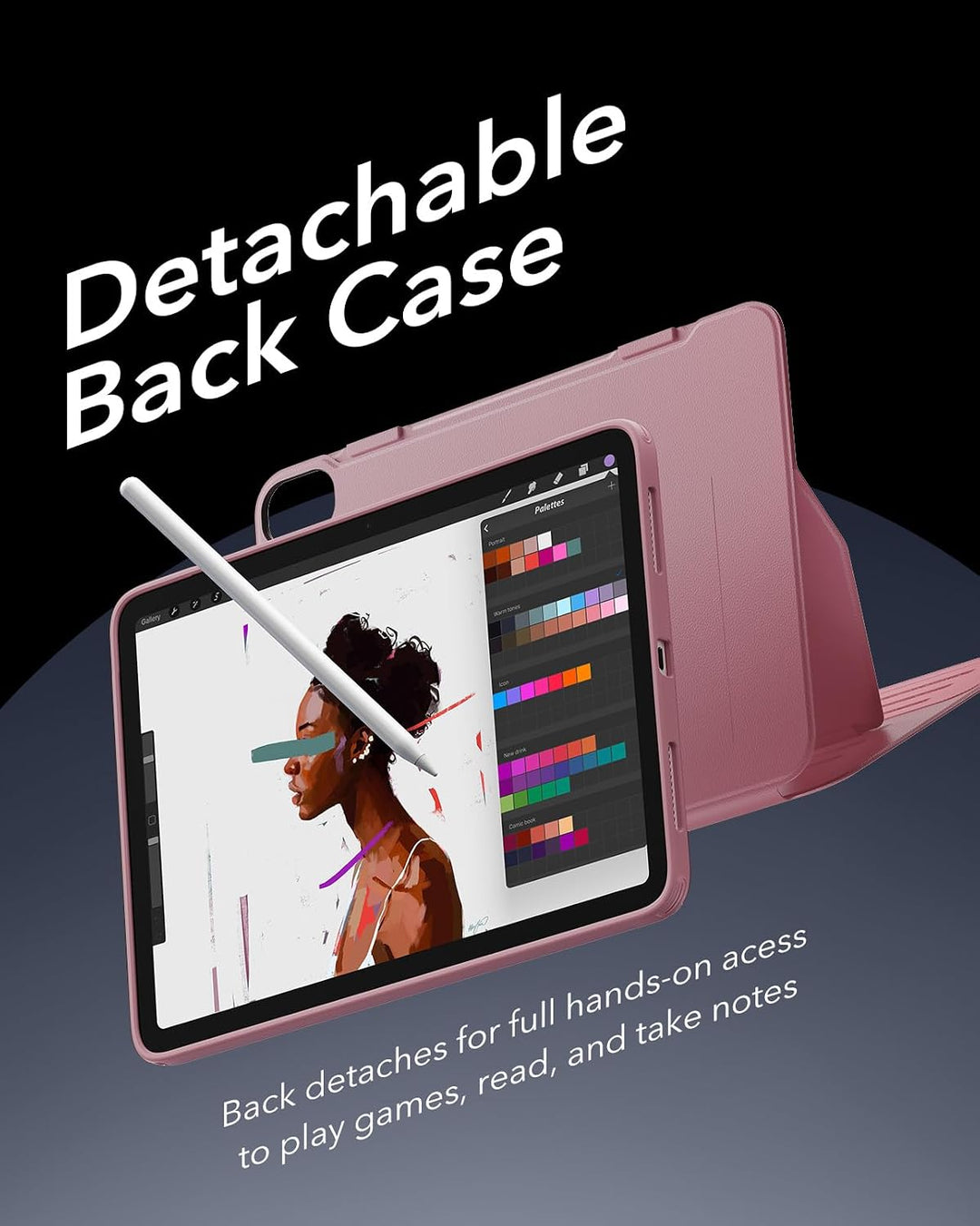ESR Hülle für iPad Air 11 Zoll M4/M3/M2, iPad Air 8/7/6/5/4 (2026/2025/2024/2022/2020), drehbare Hül