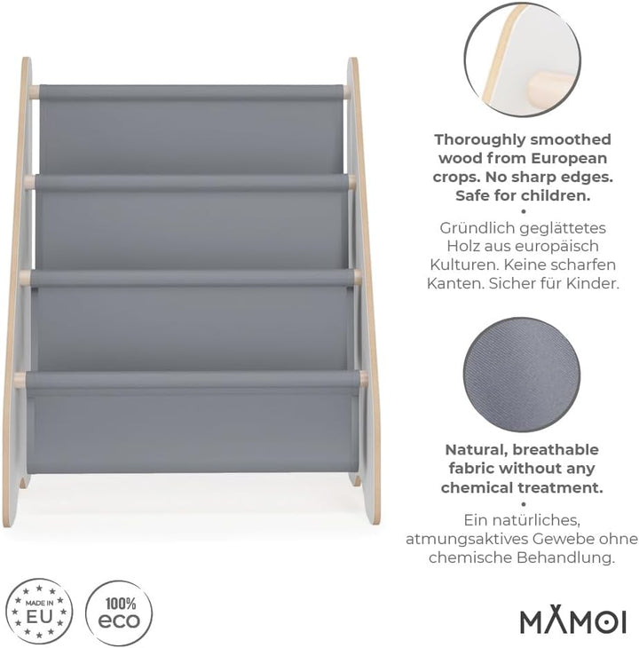 MAMOI® Bücherregal für Kinder, Bücherkiste für kinderzimmer, Book Shelf, Buchregal, Wandregal kinder