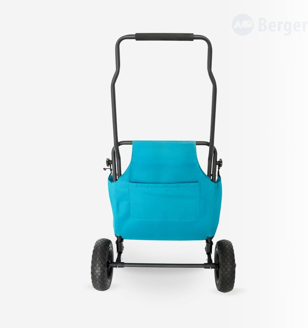BERGER BeachBoy 2-in-1 Beach Trolley mit Sitz I klappbarer Transportwagen leicht I Strandwagen faltb