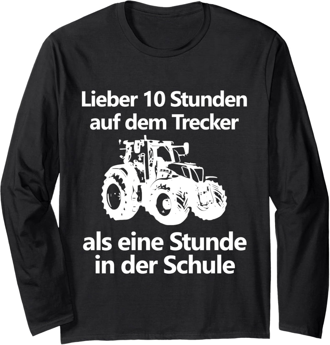 Landwirt Landwirtschaft Bauer Trecker Traktor Schule Kinder Langarmshirt