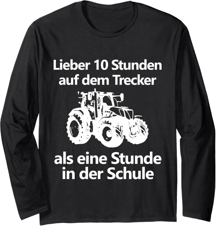 Landwirt Landwirtschaft Bauer Trecker Traktor Schule Kinder Langarmshirt