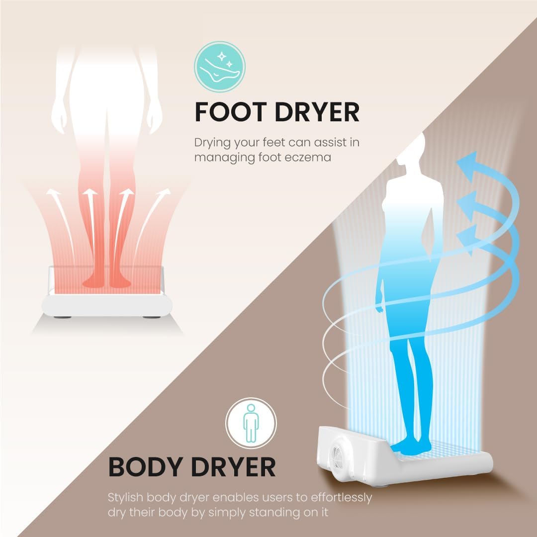 VOVO STYLEMENT BD-7700W Body & Foot Dryer, Made in Korea, Temperature & Wind Volume Controlled Dryer
