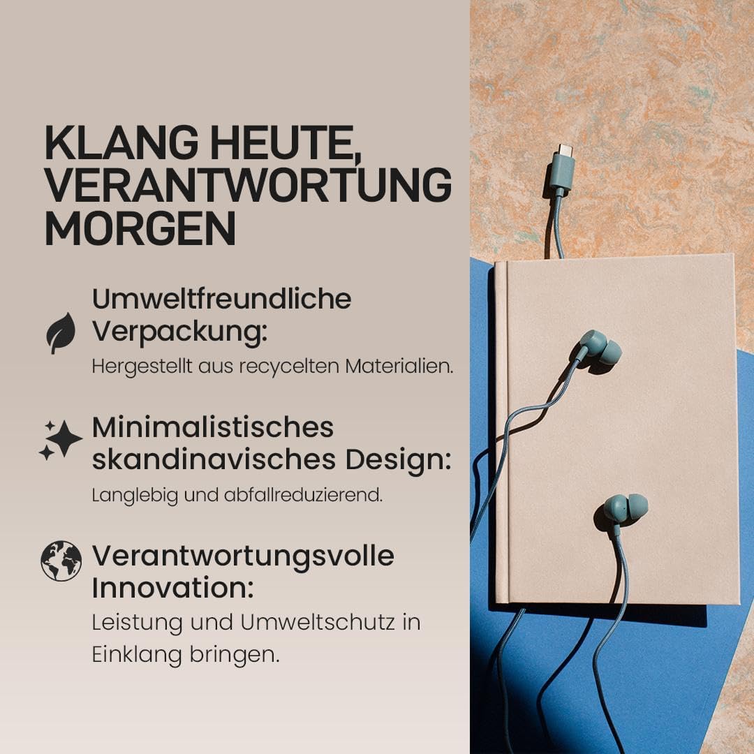 sudio V3 Essential Wired Kopfhörer mit Kabel | In Ear Kopfhörer mit USB-C Anschluss | Geflochtenes,