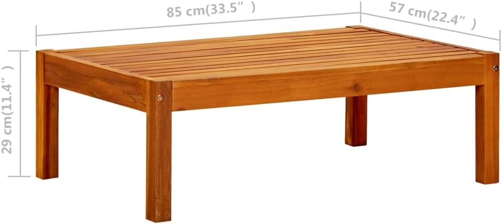 Garten Couchtisch Witterungsbeständig Gartentisch Beistelltisch Balkontisch Holztisch Teetisch Terra