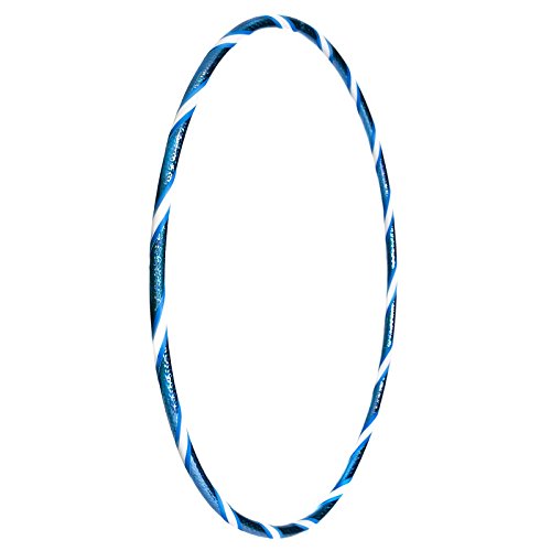 hoopomania Faltbarer Hula Hoop Reifen in verschiedenen Designs Ø90/95/100/105cm Blue Sky Ø100cm, Blu