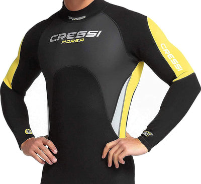 Cressi Morea Herren - Neoprenanzug 3mm für alle Wassersportarten XXL/6 Schwarz/Gelb/Silber, XXL/6 Sc