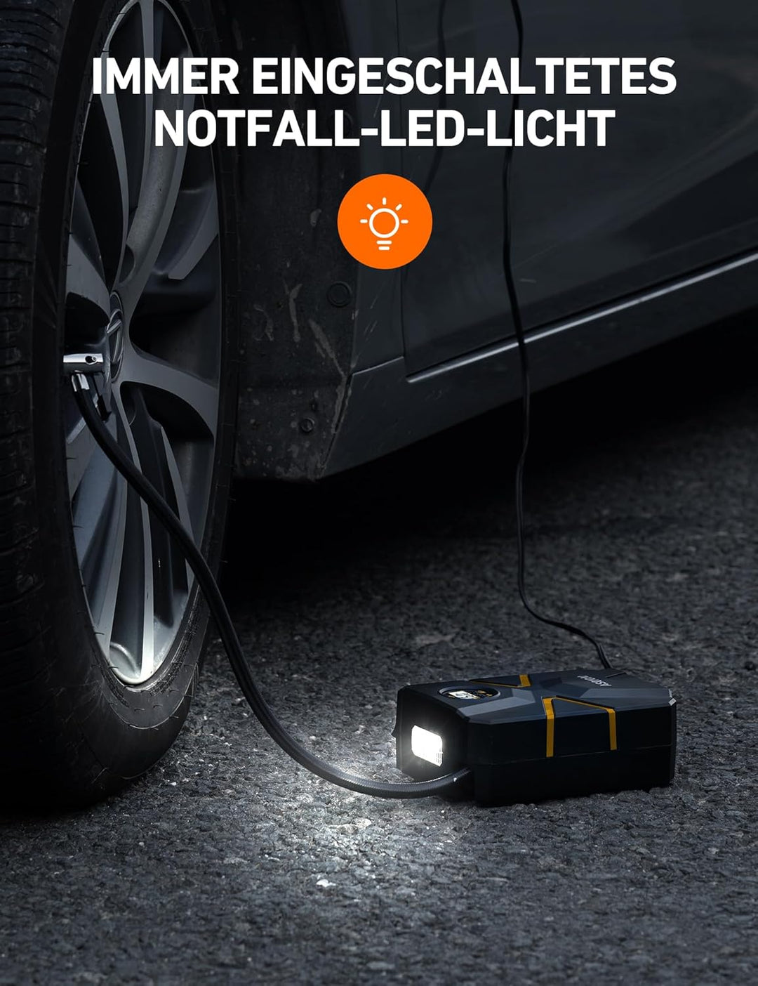 AstroAI Luftkompressor luftpumpe Auto 150 PSI Autoreifen Kompressor 12V mit Echtzeit-Digitalbildschi