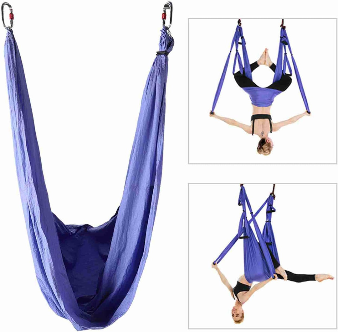 Aerial Yoga Hängematte mit, 6 Griffen Yogatuch für Studio Zuhause Hammock Swing Set für Inversionsüb