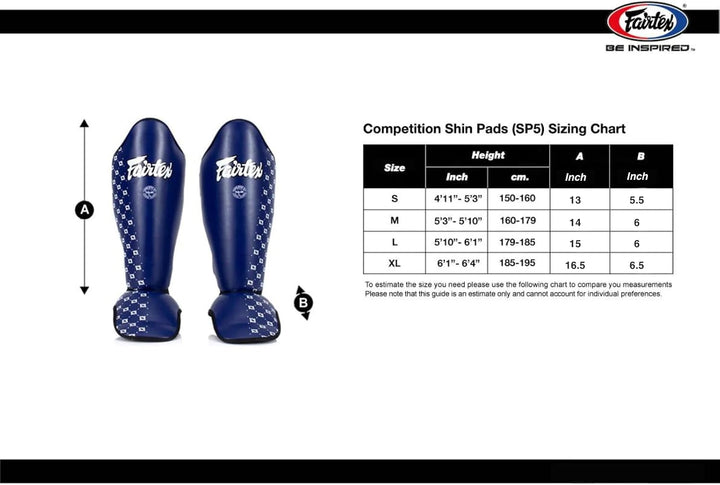 Fairtex SP5 Muay Thai Schienbeinschoner für Männer, Frauen, Kinder | Hochwertig, leicht &amp; langlebig