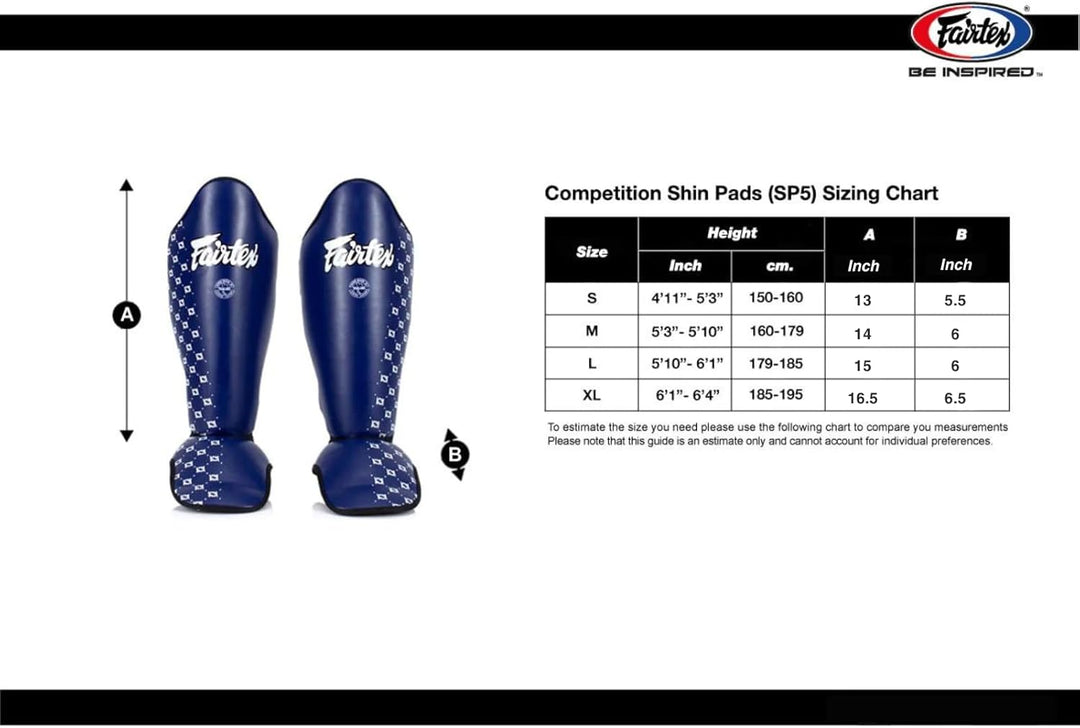 Fairtex SP5 Muay Thai Schienbeinschoner für Männer, Frauen, Kinder | Hochwertig, leicht & langlebig