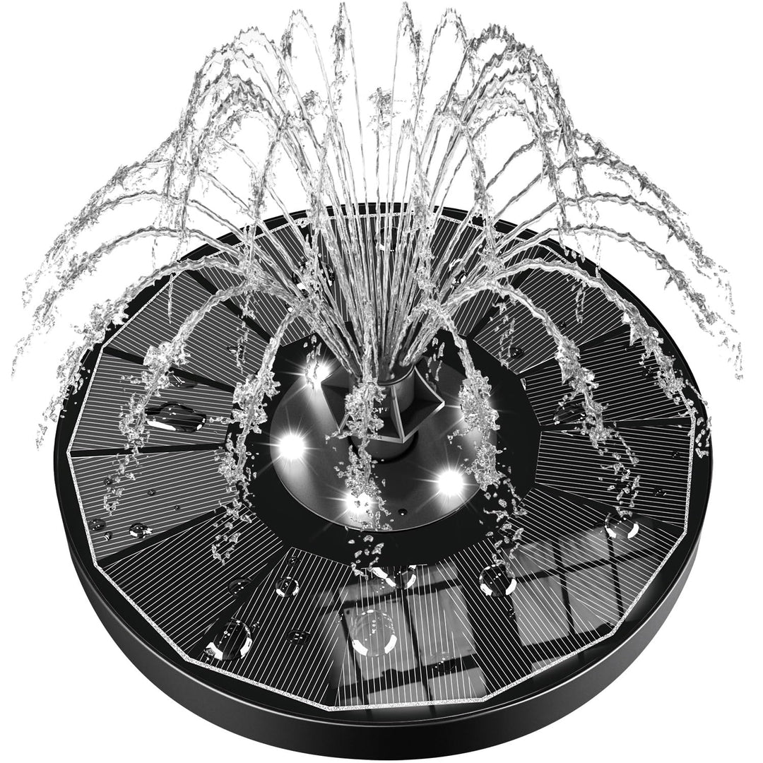 SZMP Solar Springbrunnen für aussen 100% Glas 2023 Upgraded,3.5W Solar Teichpumpe mit 8 Effekte Sola