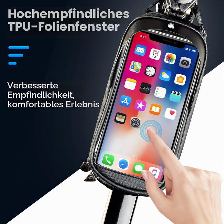 Fahrrad Front Rahmen Telefonhalter Tasche - Fahrrad Wasserdichtes Oberrohr Radfahren Handy GPS Mount