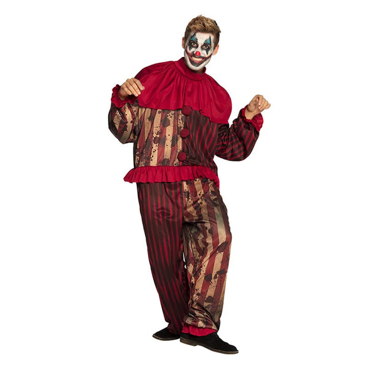 Boland - Kostüm Mitternachts-Clown, Overall mit Kragen, Herren, Horror, Clown, Psycho, Halloween, Ka