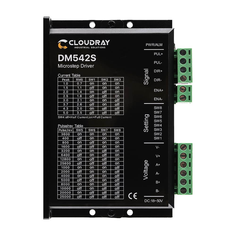 Cloudray Stepper Motor Stepper Driver Schrittmotortreiber 2-Phasen-Schrittmotor-Treiber DM542S 1.0-5