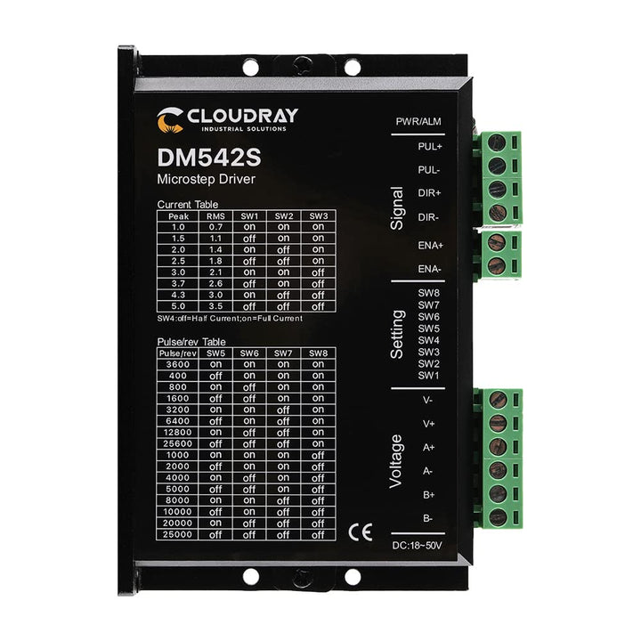 Cloudray Stepper Motor Stepper Driver Schrittmotortreiber 2-Phasen-Schrittmotor-Treiber DM542S 1.0-5