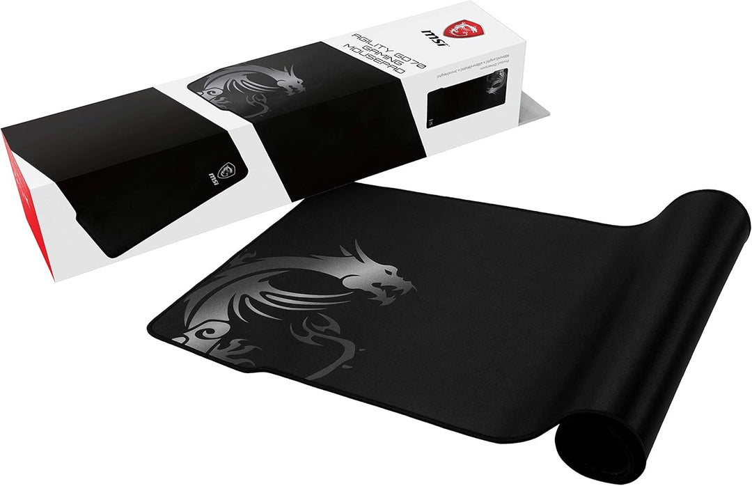 MSI AGILITY GD70 - XL Gaming Mauspad, Gaming Oberfläche mit Seidentextur, weiche, gesäumte Kanten, r