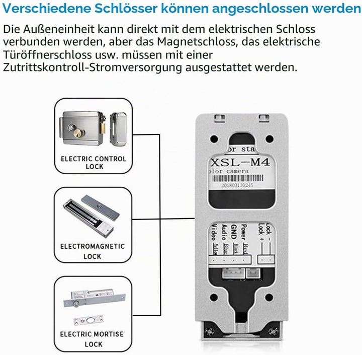 7-Zoll Verdrahtete Video-Gegensprechanlage, TFT LCD-Bildschirmmonitor, wasserdichte Nachtsichtkamera