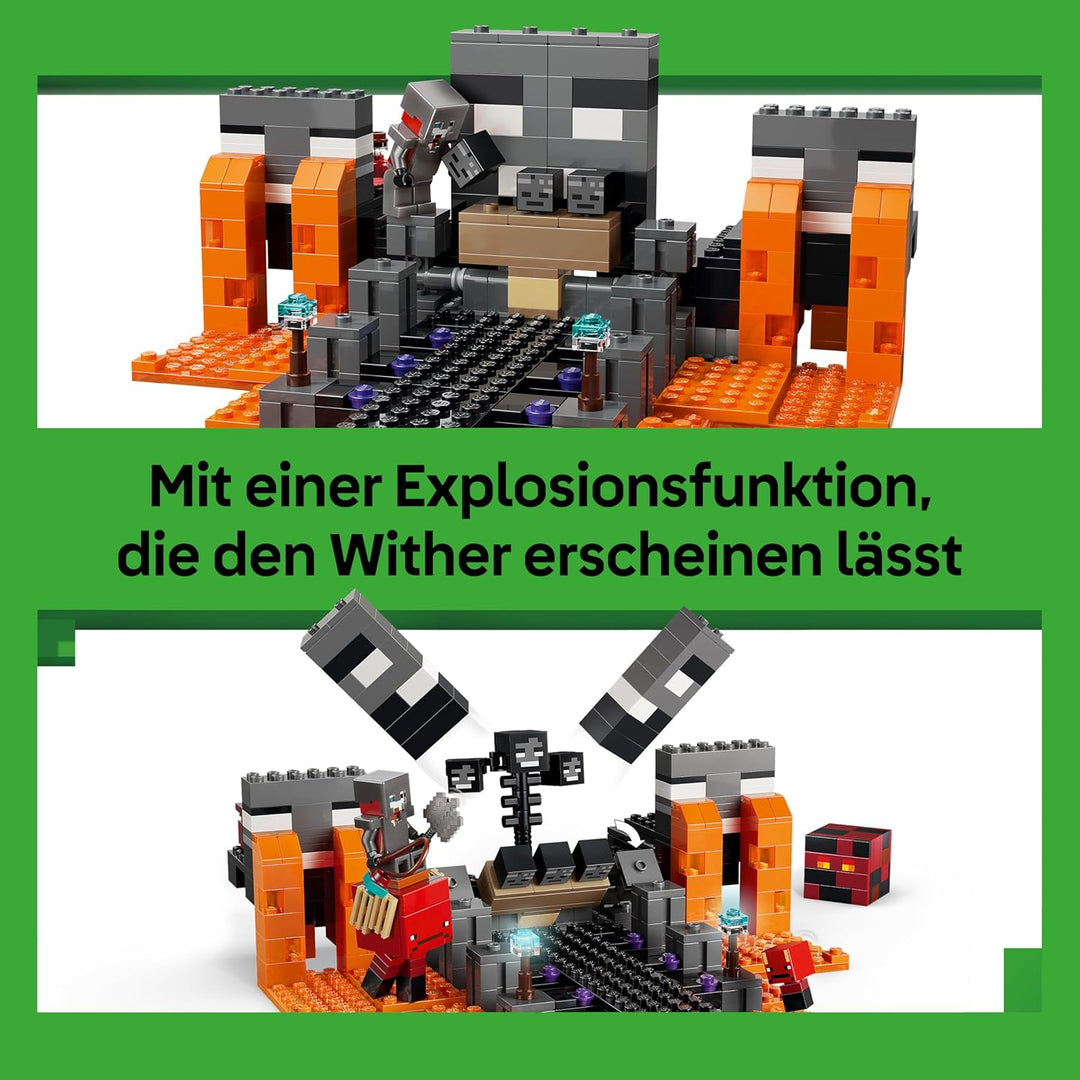 LEGO Minecraft Duell mit dem Wither - Geschenk für Junge Gamer - Merchandising für Fans - Minecraft