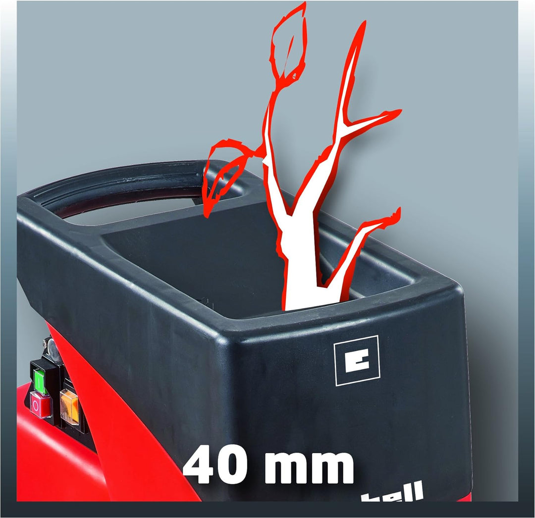 Einhell Elektro-Leisehäcksler GC-RS 2540 (Schneidwalze, Drehrichtungsumschalter, grosse Trichteröffn