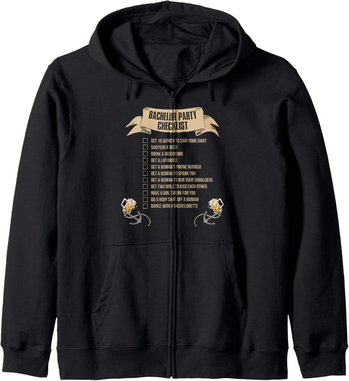 Bachelor Party Checklist Kapuzenjacke
