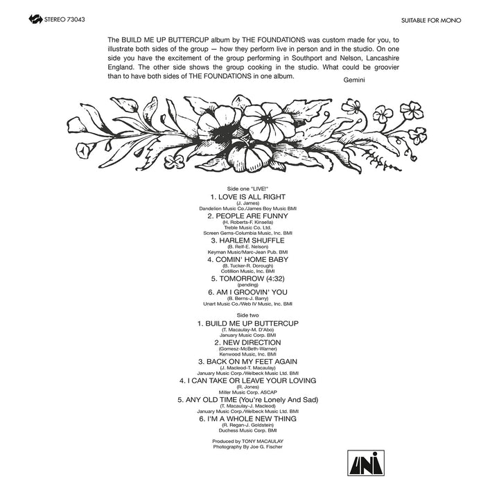 Build Me Up Buttercup, Vinyl
