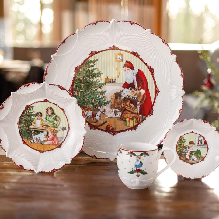 Villeroy & Boch 14-8332-2241 Gebäckteller, Porzellan, Weiss/Bunt Gebäckteller Santa Gross Weiss / Bu