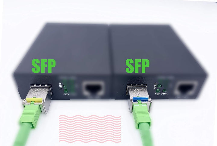 Elfcam® – 2 Stück Modul SFP 1,25G, Anschluss mit Glasfaserkabel Singlemode SC, 1000Base-BX TX 1310nm