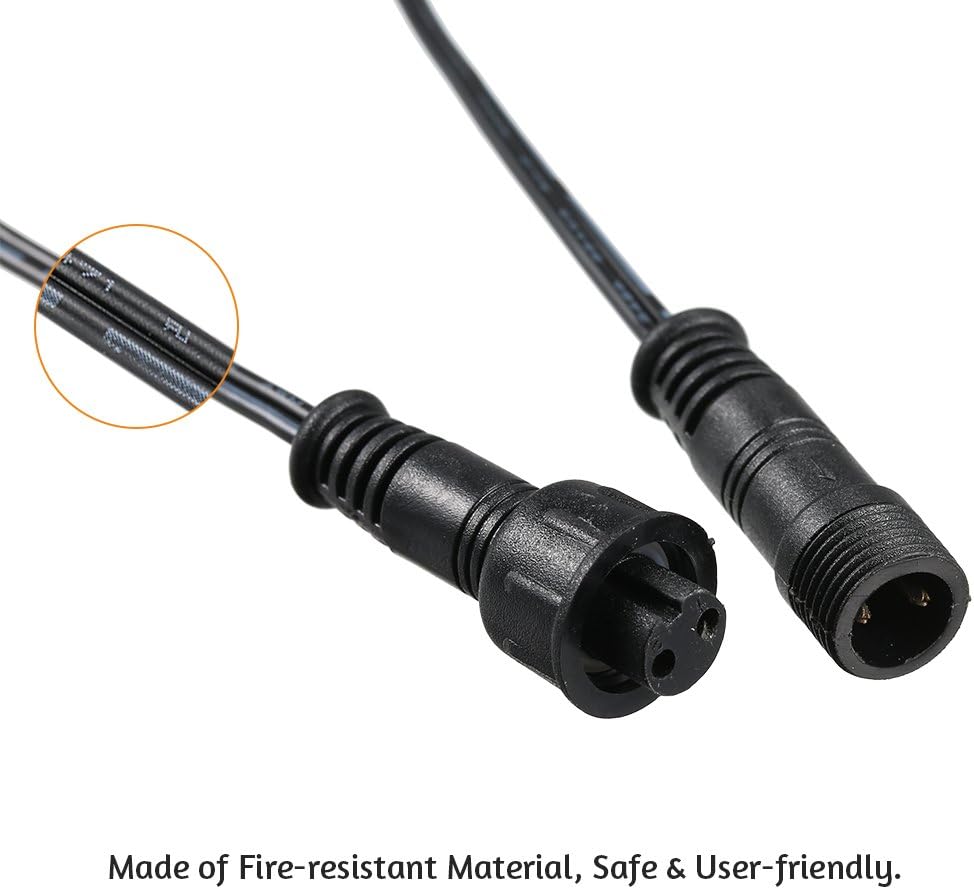 Verlängerungskabel 1M/2 Pin für Deckenspots,Einbauleuchten,Einbaustrahler Tomshine IP67 Wasserdicht(