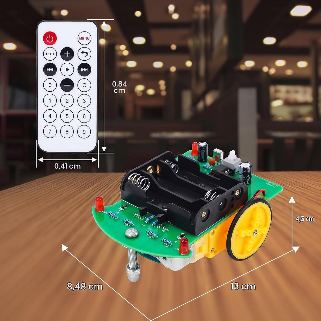 Praxis Löten Lernen Ferngesteuertes Auto Kit, Anfänger DIY 2WD Smart Robot Car Bausatz Elektronische