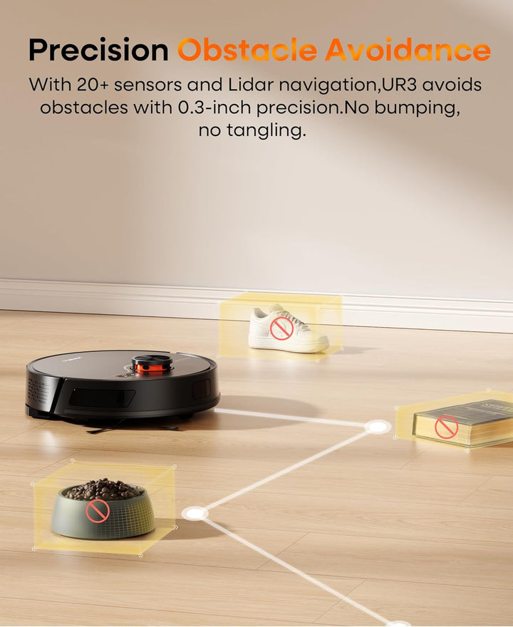 uninell Staubsauger Roboter mit Wischfunktion 5000Pa, Saugroboter mit wischfunktion mit Absaugstatio
