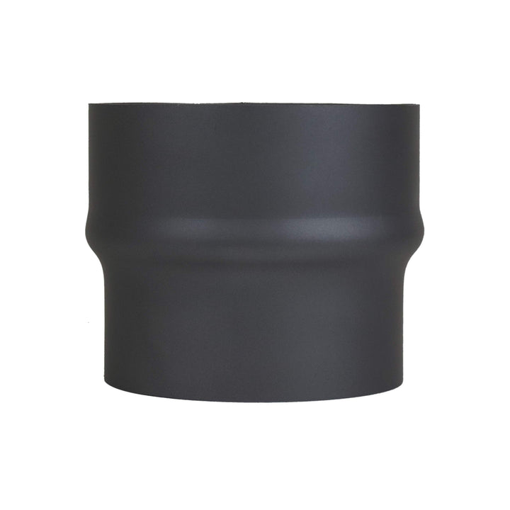 LANZZAS Rauchrohr Erweiterung von Ø 130 mm auf Ø 150 mm - Farbe: schwarz-metallic -