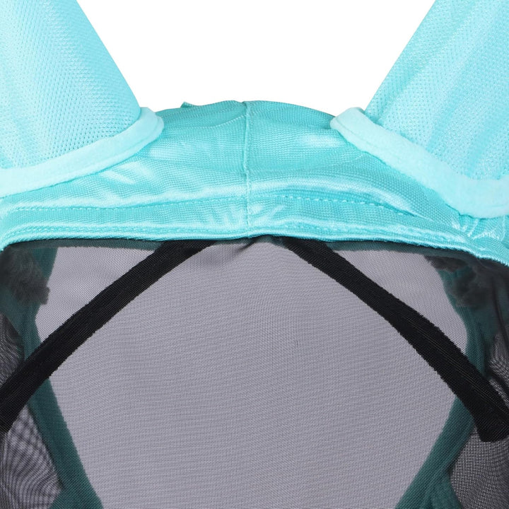 CareMaster Pro Luminous Pferde Fliegenmaske Standard mit Ohren UV-Schutz für Pferde-Sommer Minze (M)