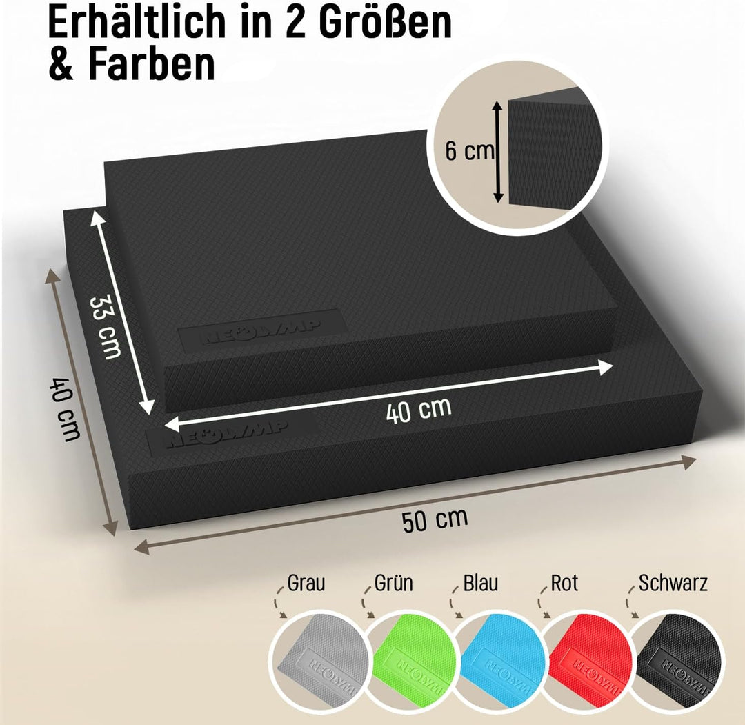 NEOLYMP Balance Pad - Rutschfestes Gleichgewichtstrainer für Physio &amp; Reha - Balance Kissen Gelenkst