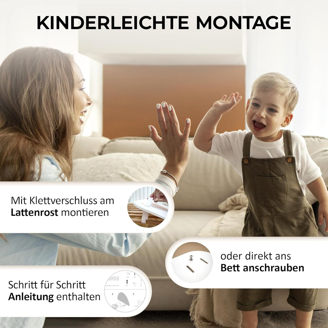 Rausfallschutz Bett aus Holz in süssem Design für Kinder - Bettgitter Rausfallschutz Wally fürs Kind