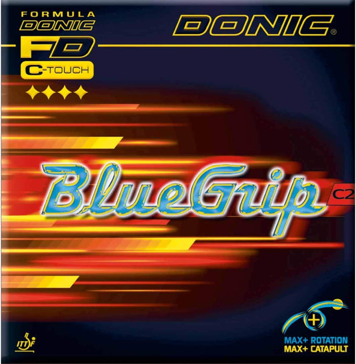 DONIC Belag BlueGrip C2 Schwarz 2,0 mm, Schwarz 2,0 mm