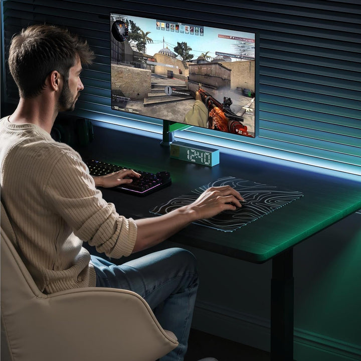 DAWNTREES Glas-Gaming-Mauspad, genaue und schnelle Mausverfolgung, gehärtetes Glas, rutschfeste Gumm
