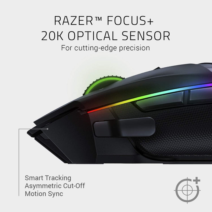 Razer Basilisk Ultimate - Kabellose Gaming-Maus mit 11 programmierbaren Tasten (Optischer 20k Focus+