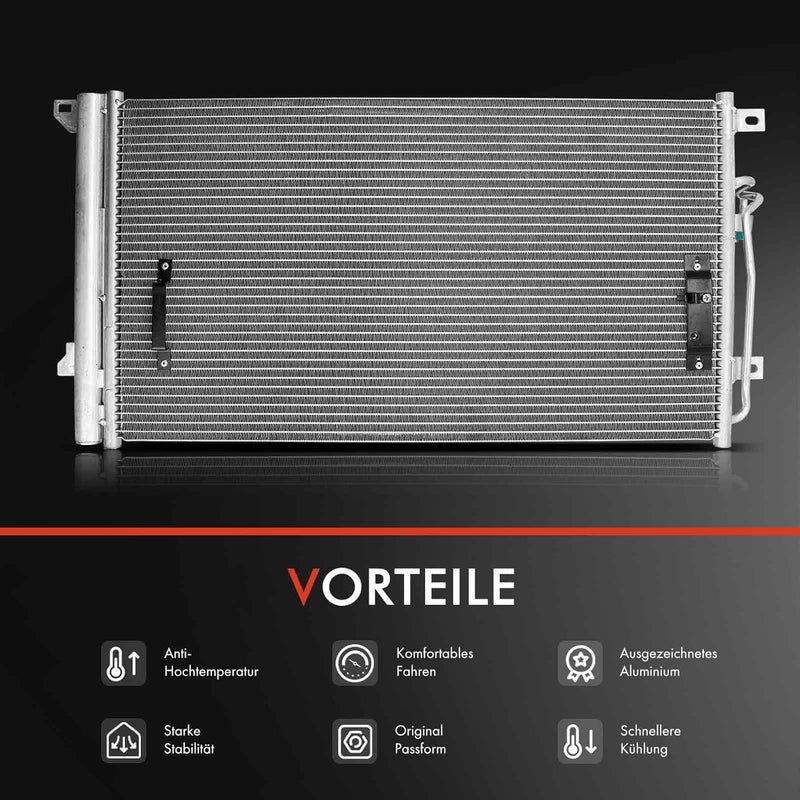 Frankberg Kondensator Klimaanlage mit Halter & Trockner Kompatibel mit Q7 4LB 2006-2015 C.a.y.e.n.n.