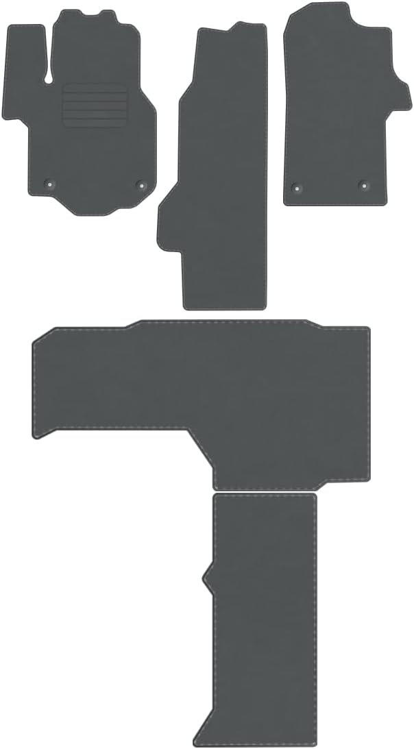 Premium Veloursfussmatten Automatten Velourmattenset für VW Grand California 600 ab Bj. 2019 Mit Abs