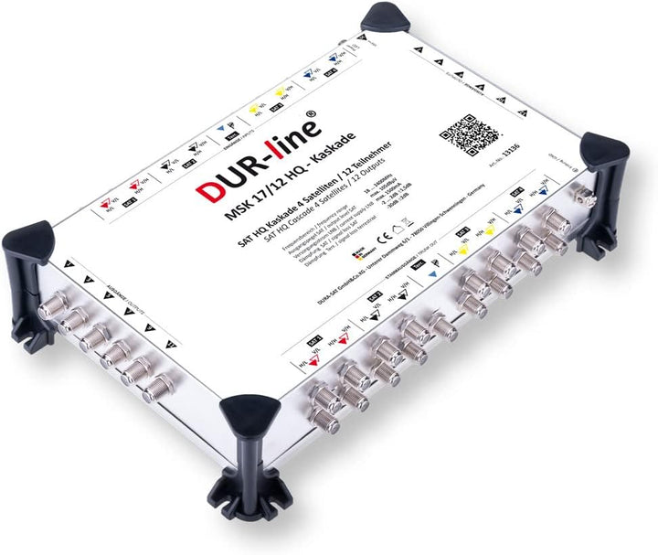 DUR-line MSK 17/12 HQ Multischalter-Kaskade - Für 4 Satelliten und 12 Teilnehmern/TV (erweiterbar) -
