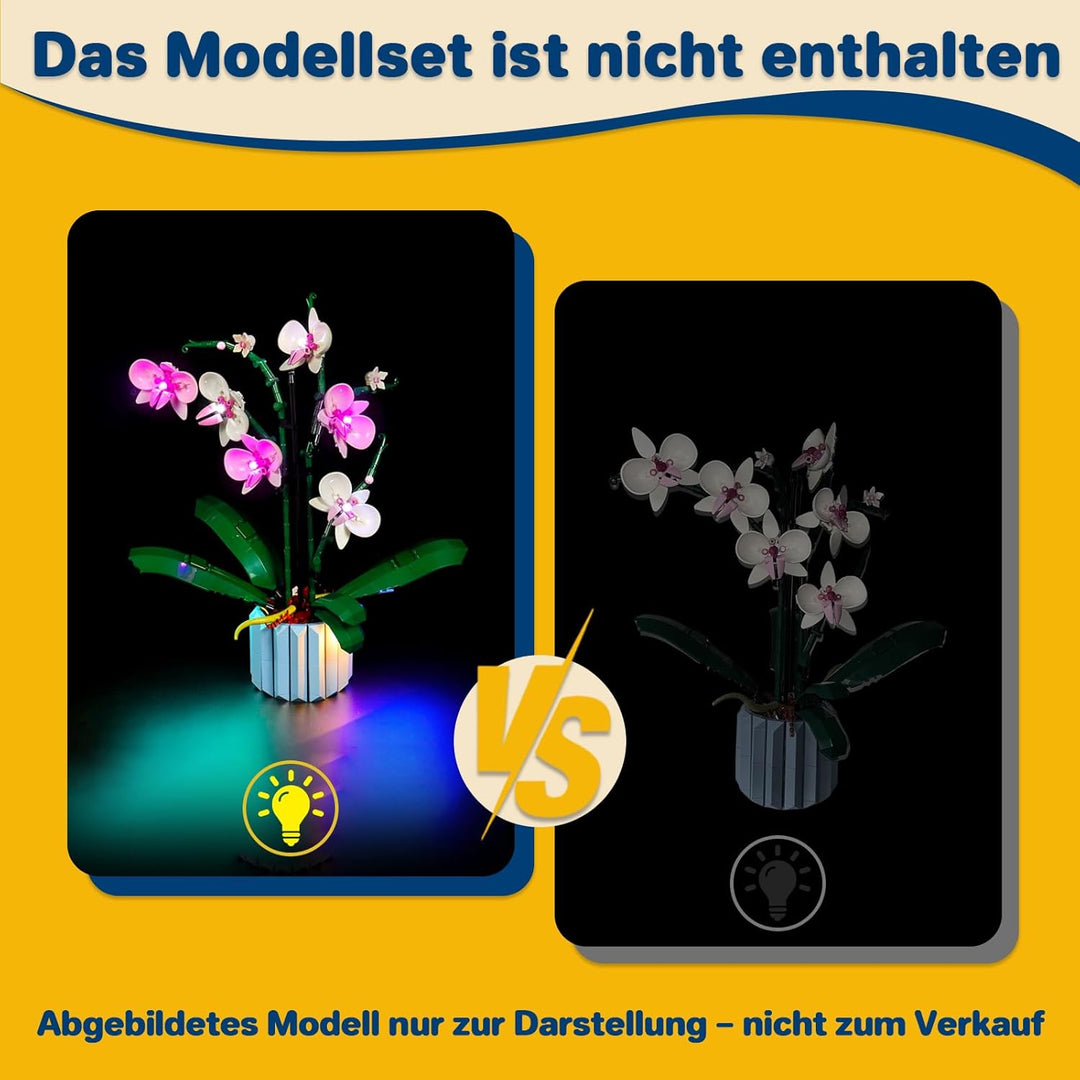 LocoLee Led Licht Set Kompatibel mit LEGO 10311 Orchidee Blumen Botanical Collection (Nur Lichter-Se