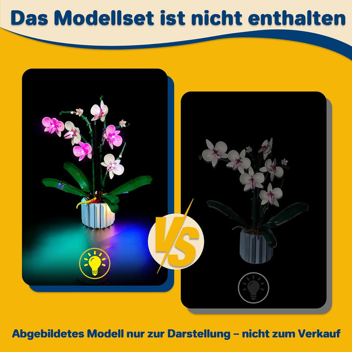 LocoLee Led Licht Set Kompatibel mit LEGO 10311 Orchidee Blumen Botanical Collection (Nur Lichter-Se