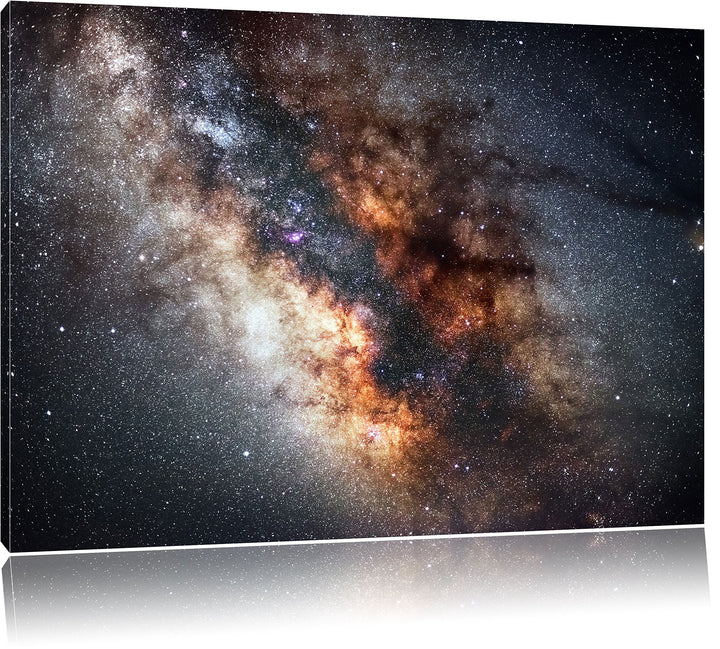 Pixxprint Zentrum der Milchstrasse, Format: 100x70 auf Leinwand, 100x70