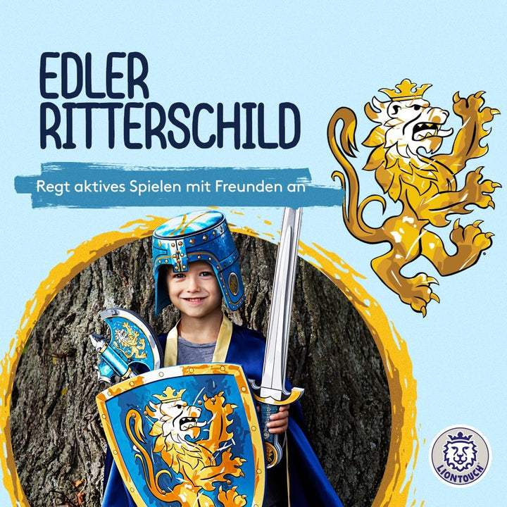 Liontouch Edler Ritter-Schild, Blau/Gross | Mittelalterliches Rollenspiel-Schaumspielzeug für Kinder