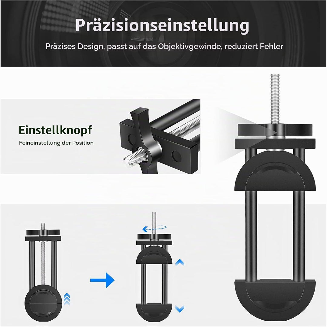NEEWER Kameraobjektiv Schraubstock Reparaturwerkzeug für Objektive Filter | Verstellbereich des Ring