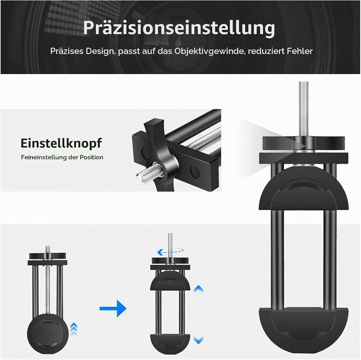 NEEWER Kameraobjektiv Schraubstock Reparaturwerkzeug für Objektive Filter | Verstellbereich des Ring