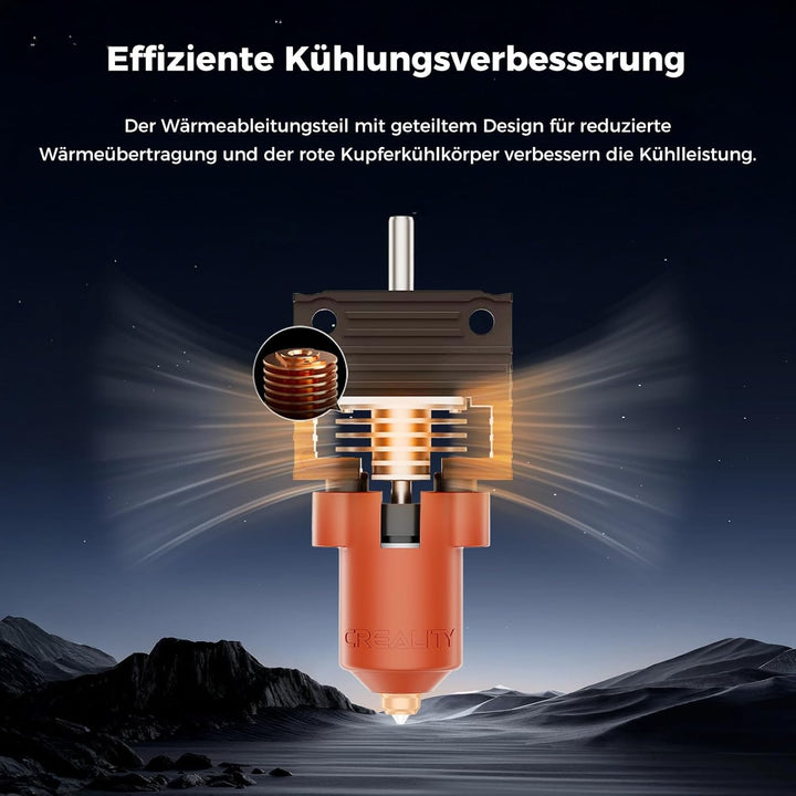 Creality Offizielles K1 Max/K1/K1 SE/K1C Hotend-Upgrade-Kit mit Keramik-Heizblock, Anschluss mit Sch
