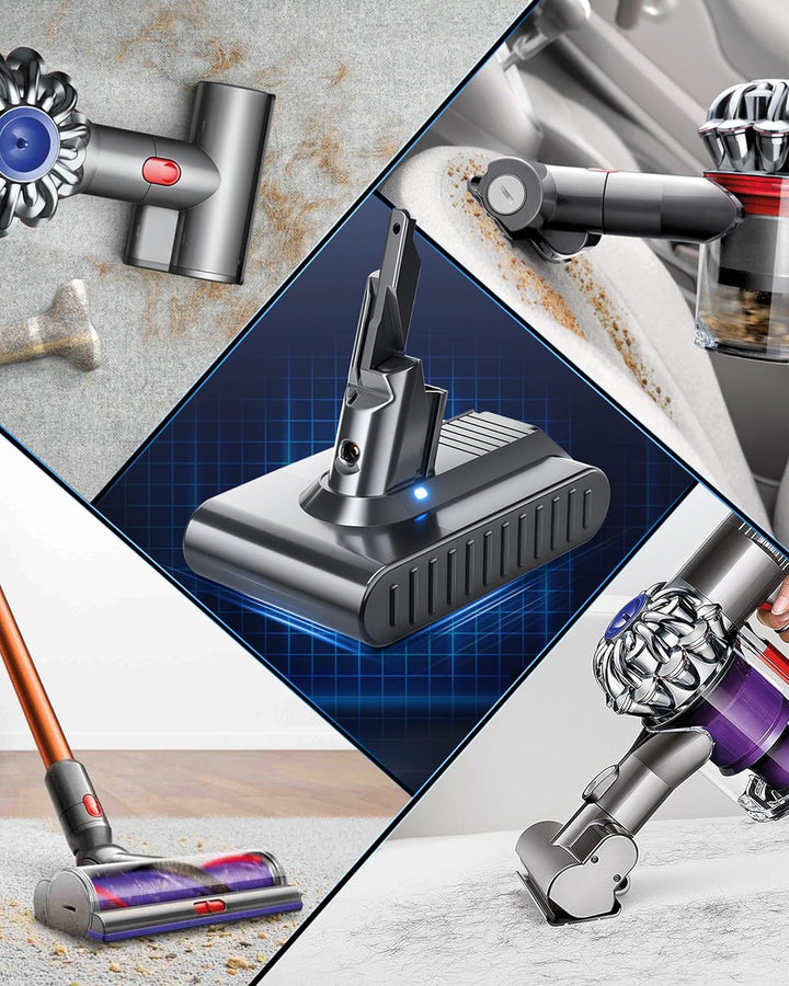 V7 Akku 6000mAh,6.0Ah Akku Ersatzakku für Dyson V7 Absolute Mattress Allergy Trigger Fluffy Fluffy e