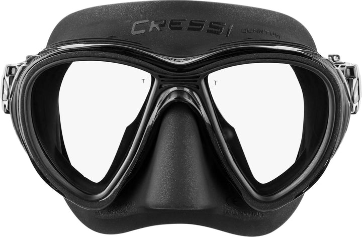 Cressi Unisex-Adult Quantum + Itaca Ultra Dry Combo Schnorcheln Set Einheitsgrösse Schwarz/Schwarz,