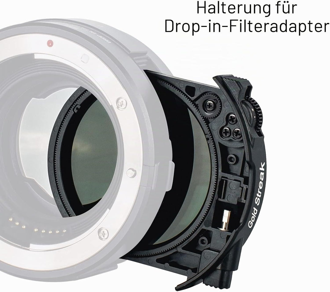 Meike Gold Streak Drop-in Filter für Canon und Meike Drop-in Filter Mount Adapter Serie MK-EFTR-GS,